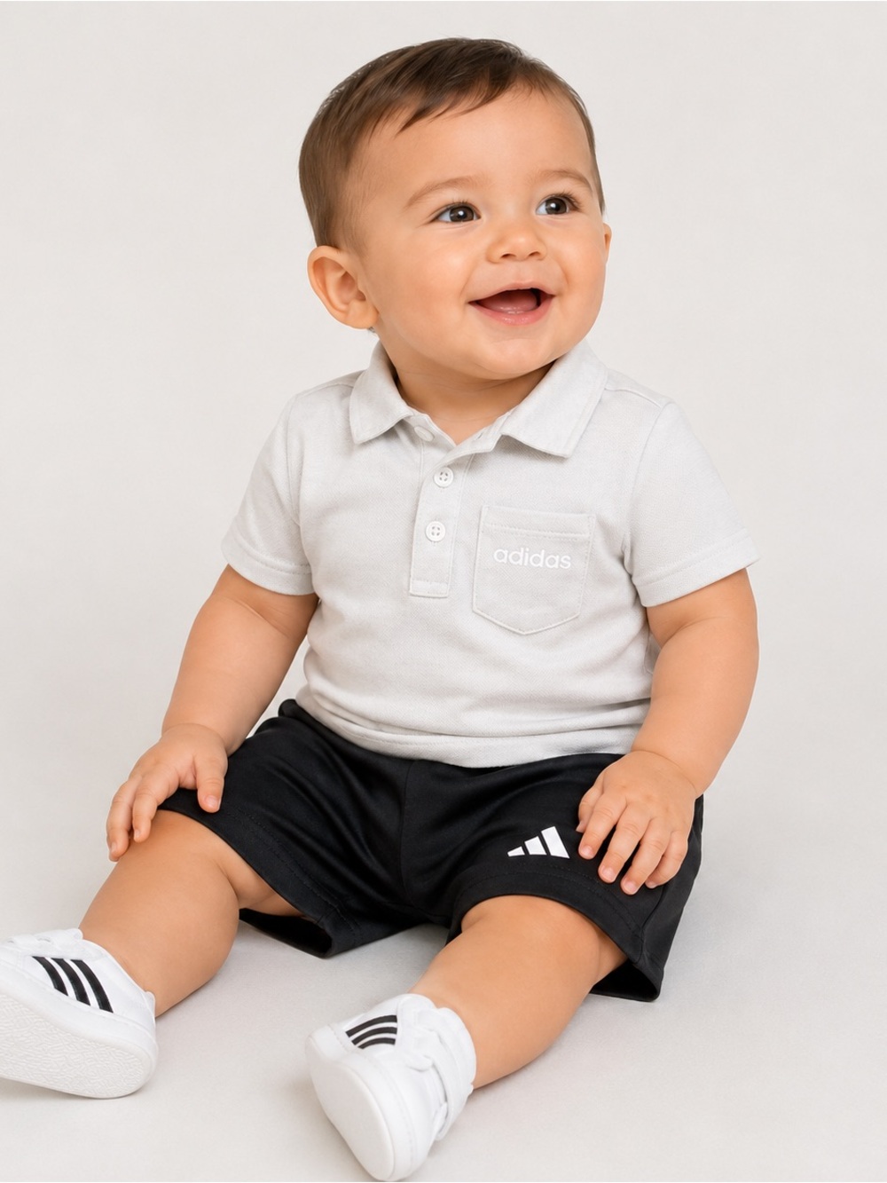 Adidas Baby Boy 2-Piece Polo & Shorts Set Outfit - 12 Months